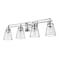 Z-Lite Lyna Vanity, 4-Light, 30.5 In.W x 6.5 In.L x 9 In.H, Chrome /Clear 823-4V-CH - alternate 4